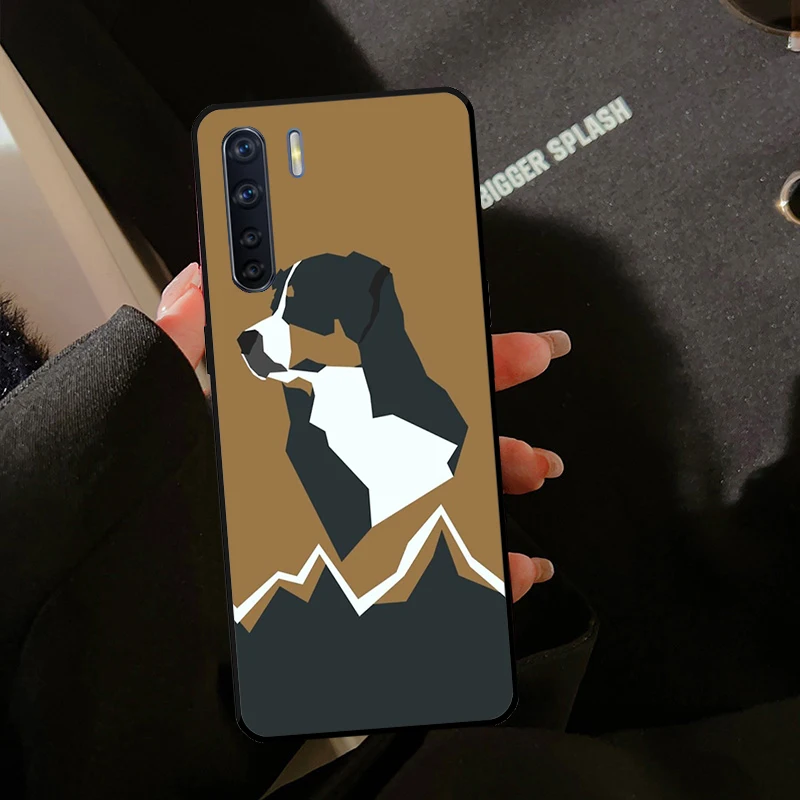Bernese Mountain Dog Case For Oppo A18 A38 A58 A78 A98 A40 A60 A80 A96 A76 A16 A94 A74 A54 A15 A17 A57 A77 A6 Pro - view 6