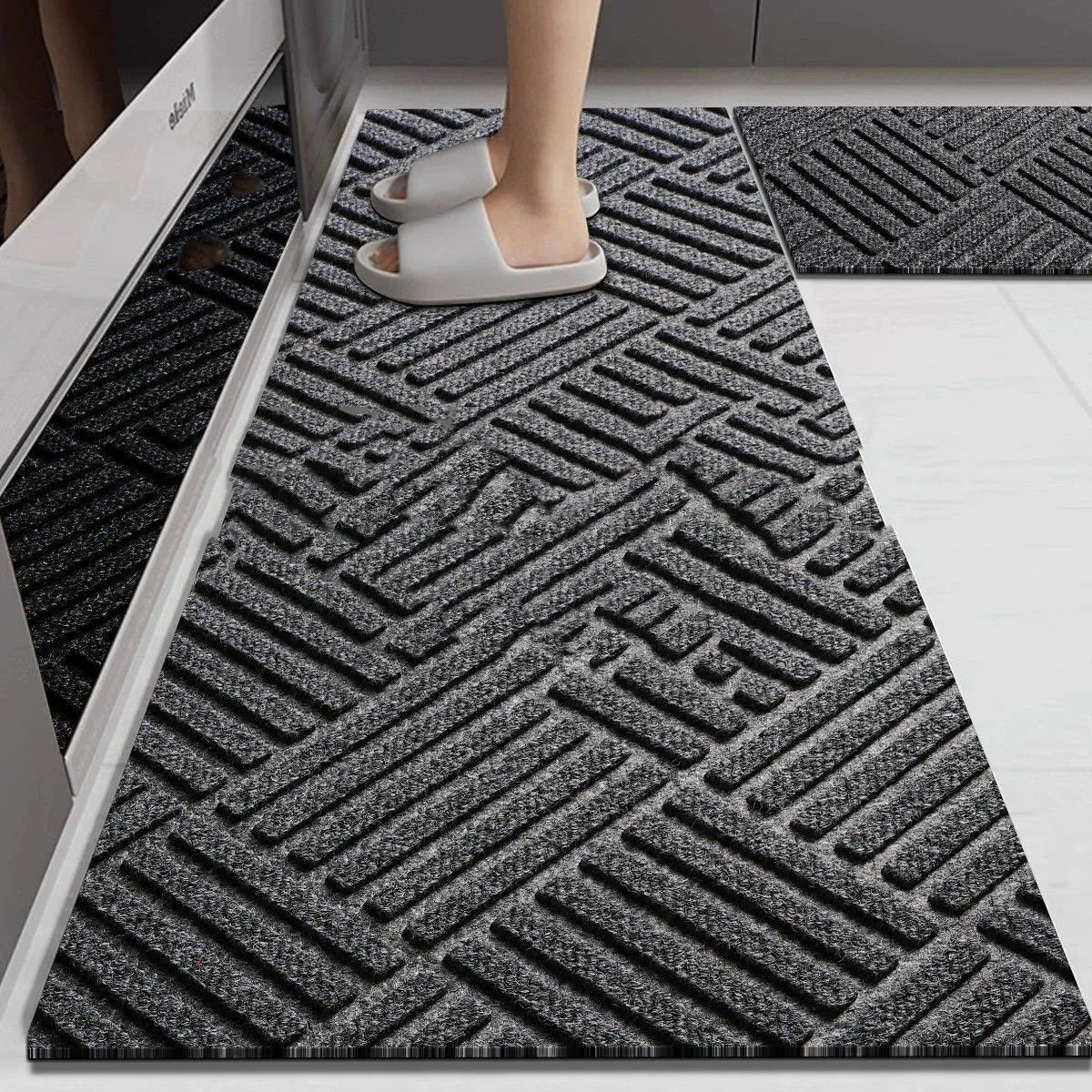 Waterproof Kitchen Carpet for Floor Oilproof Kitchen Mat Non Slip Entrance Doormat Large Living Room Carpet Water Absorbent Rugs