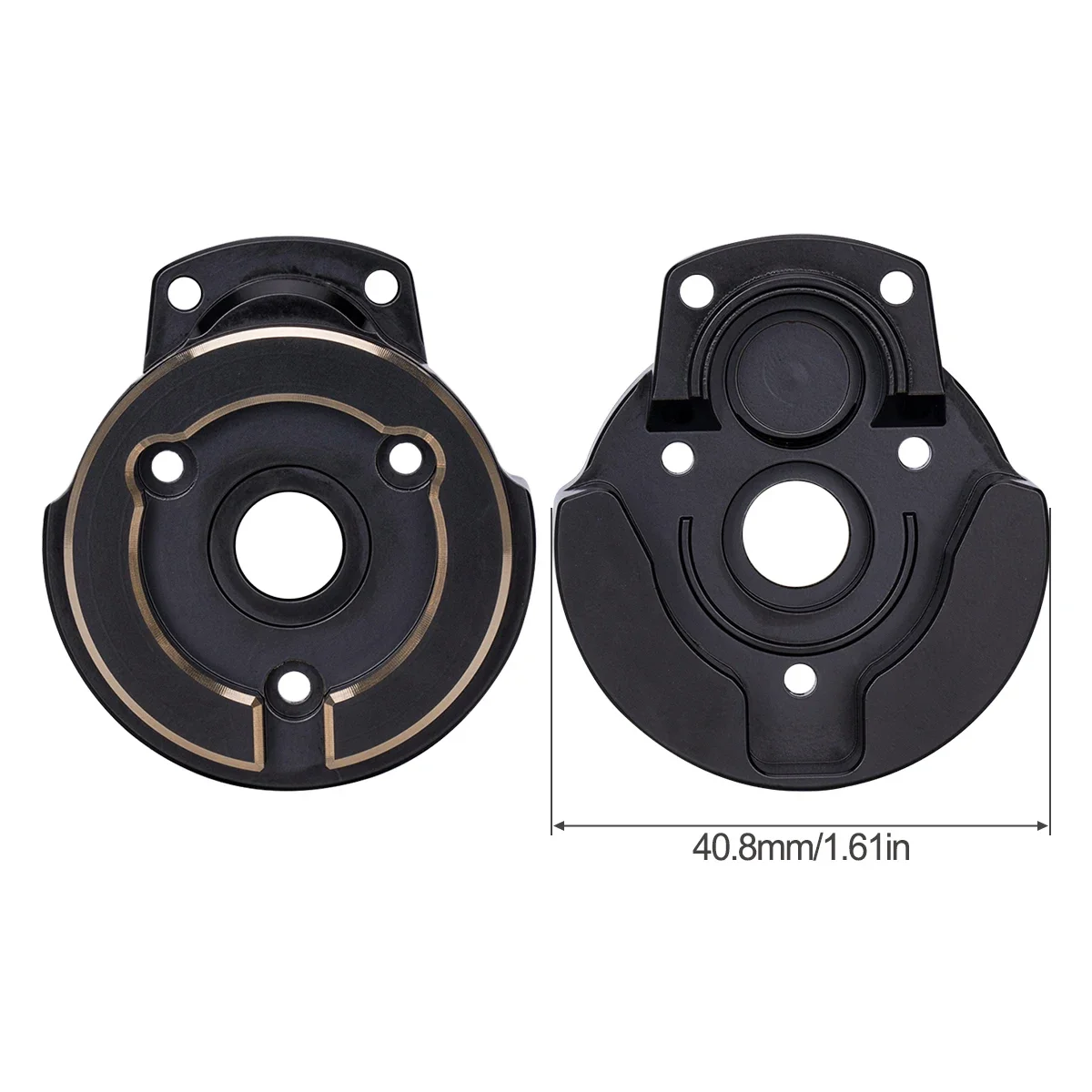 206g Black Heavy Brass Portal Front Cover Weights for 1/10 RC Crawler Vanquish VS4-10 Phoenix F10 Axle LCG Upgrade Parts