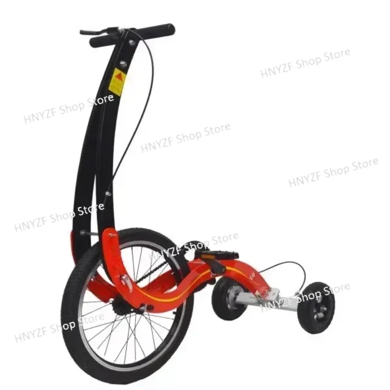 

Fold 20 Inch Big Wheel Fitness Stand Up Bike, Exercise Balance Training Full Body Workout Half Bicycle