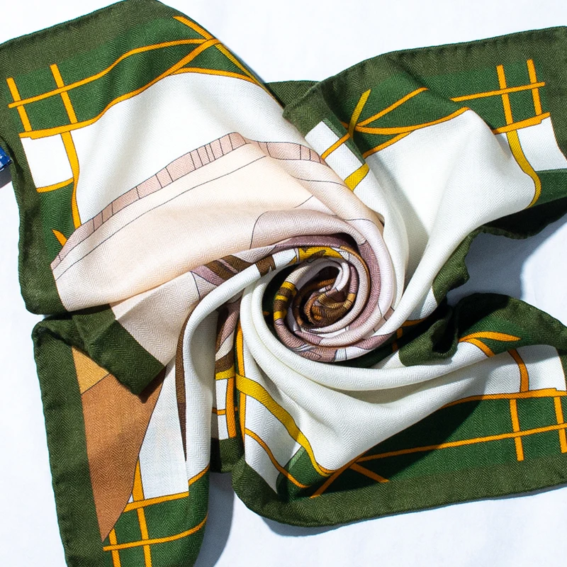 Equestrian Horse Print Scarf f - огляд і ціна Women Fashion Drawing