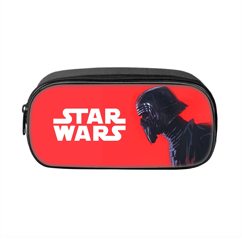 Estuche para lápices con diseño de película de Star Wars, bolsa de maquillaje, bolsa para bolígrafos, material escolar de gran capacidad para estudiantes, estuche para lápices con cremallera