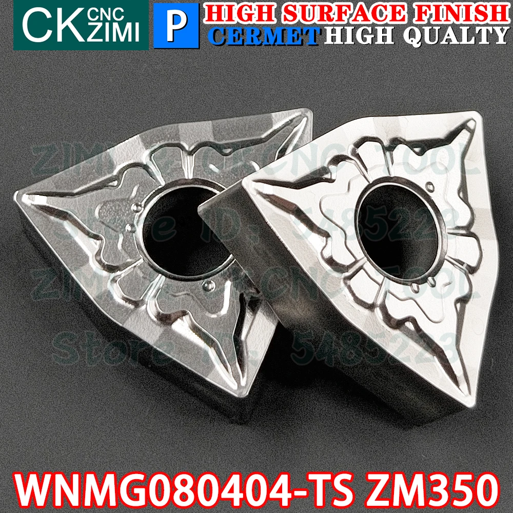 WNMG080404-TS ZM350 WNMG 080404 TS Sisipan Karbida Cermet Turning Sisipan Alat CNC Finish Alat Bubut Logam WNMG 0804 untuk Baja
