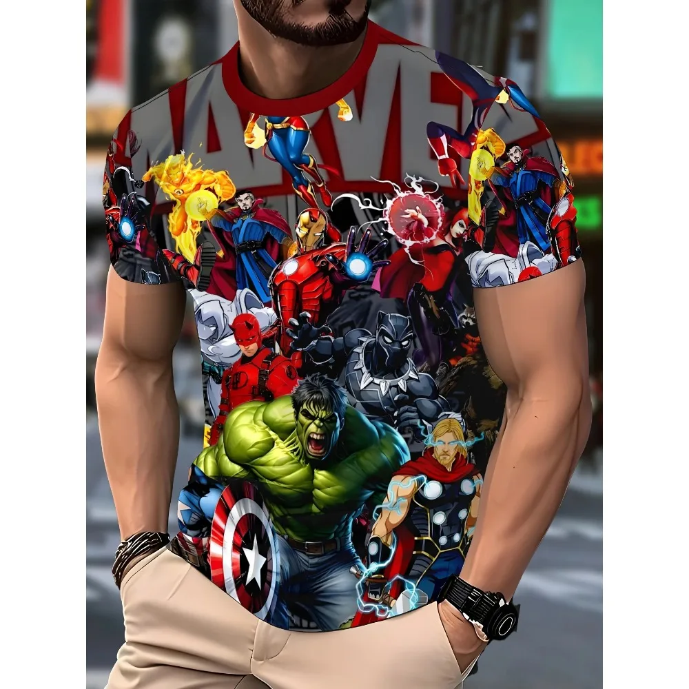 

Marvel 3D impression numérique T-Shirt à manches courtes pour hommes Super-héros Anime T-Shirt