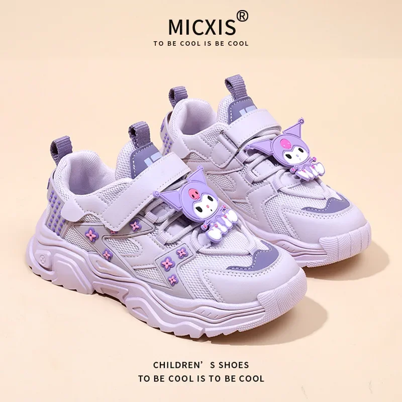 Girly Heart Kuromi Anime Kawaii Sanrio Casual Shoes Cute Cartoon Ins Breathable Fashion Children Sneakers Gifts for Kids