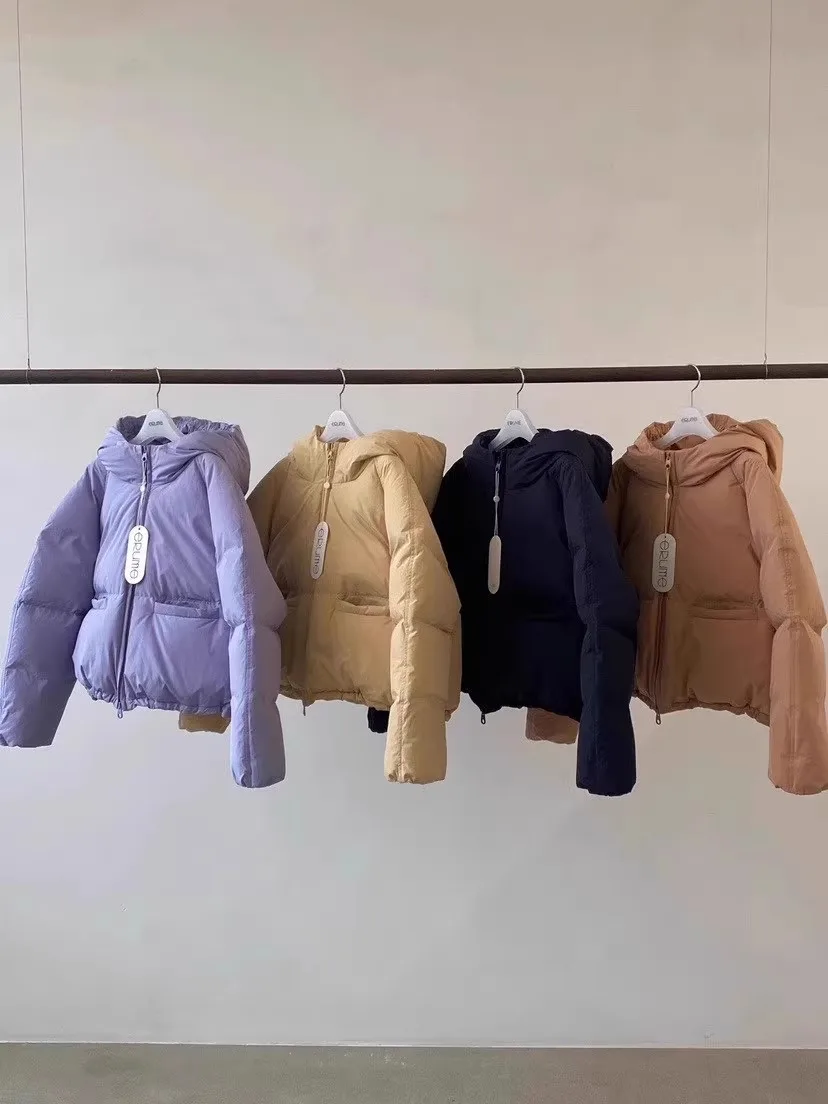 

Зимняя женская куртка ERUME Dongdaemun с капюшоном, утепленная 90% гусиным пухом, теплая хлопковая верхняя одежда для города