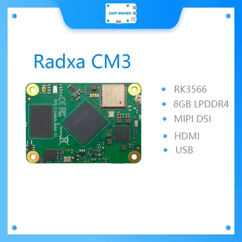 

Основная плата RADXA CM3 с нижней платой