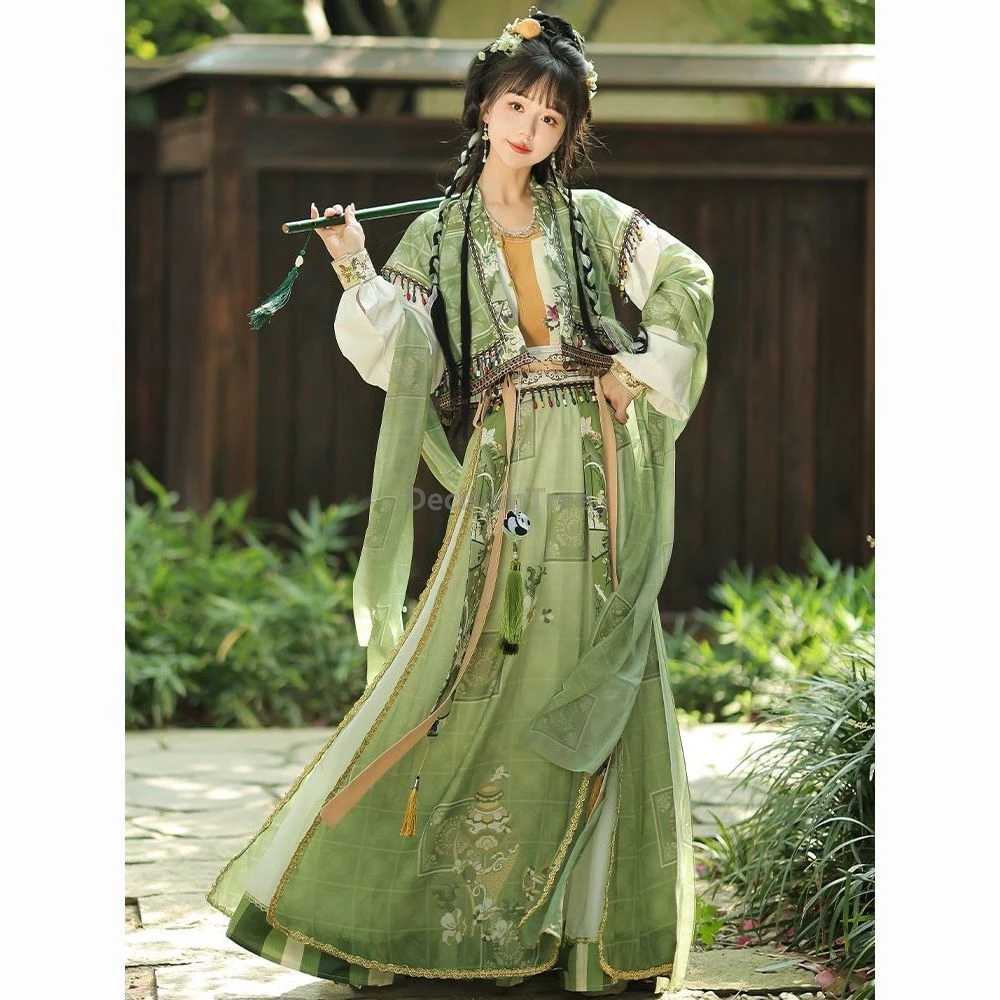 

2026 sweet fresh lively girls' hanfu chinese tang style improved daily hanfu vintage trendy han element ancient style garment