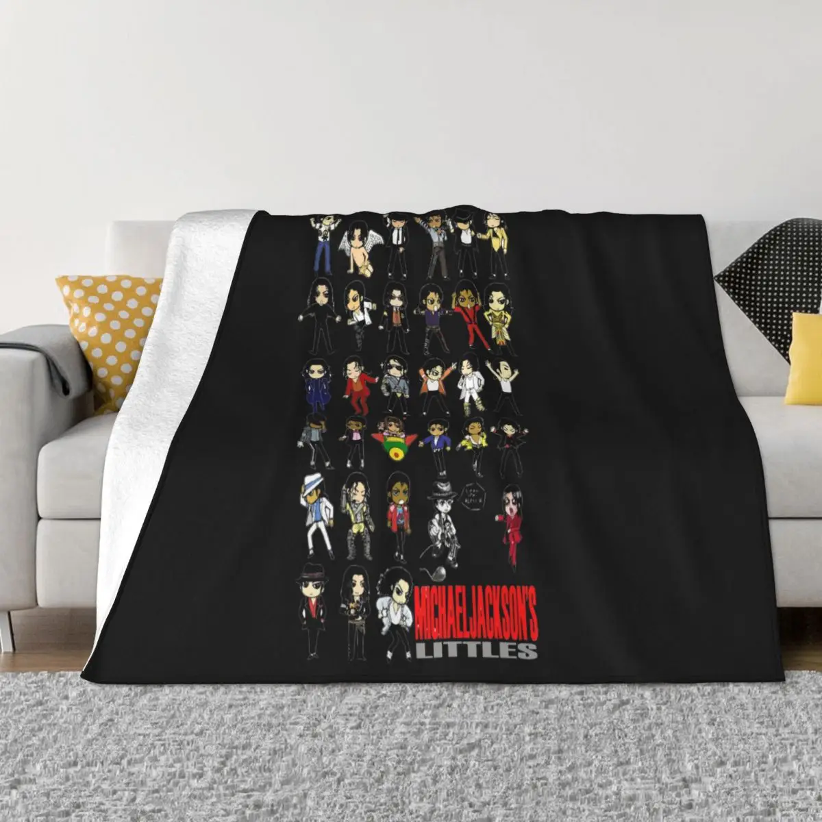 Meme Tribute Michael Jackson Kids Little Caricature Funny'Pop' Show Original Titl Throw Blanket