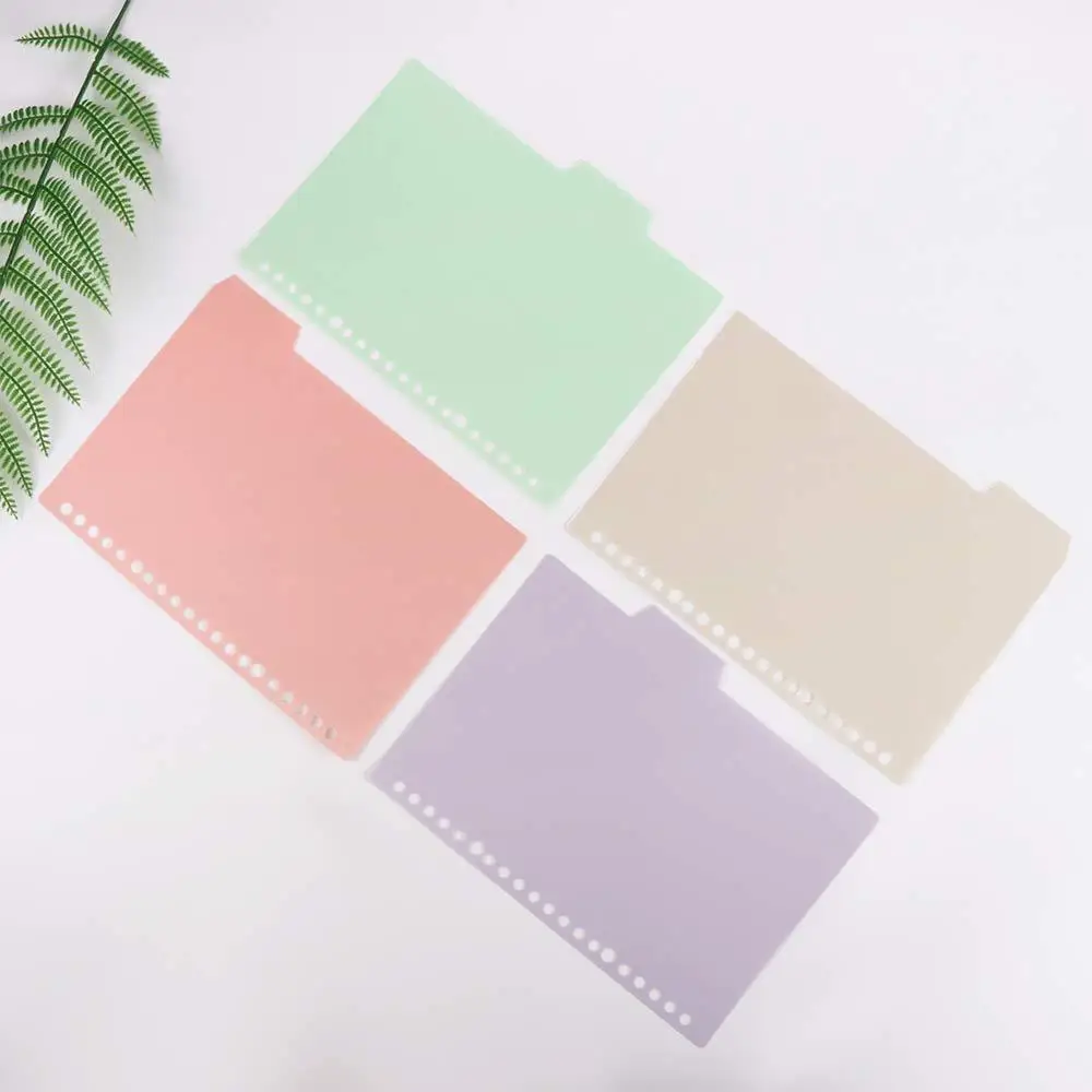 4Pcs/set A5 B5 A4 Binder Index Dividers Index Page for Loose-leaf Notebook Scrapbook Stationery Bookmark School Office Supplies