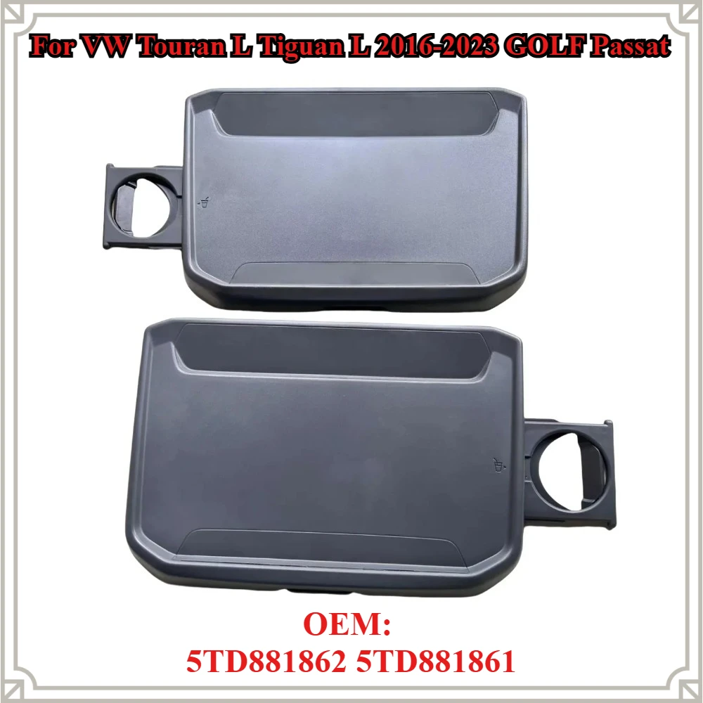 

Foldable Rear Seat Cup Holder Table Tray for VW Touran L Tiguan L Golf Passat 2016-2023 Models OEM 5TD881862 5TD881861