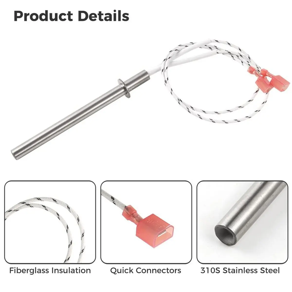 Choice Day For -Fire, & Igniter Pellet Stove Ignition Rod, Heating with Clips SRV7000-660