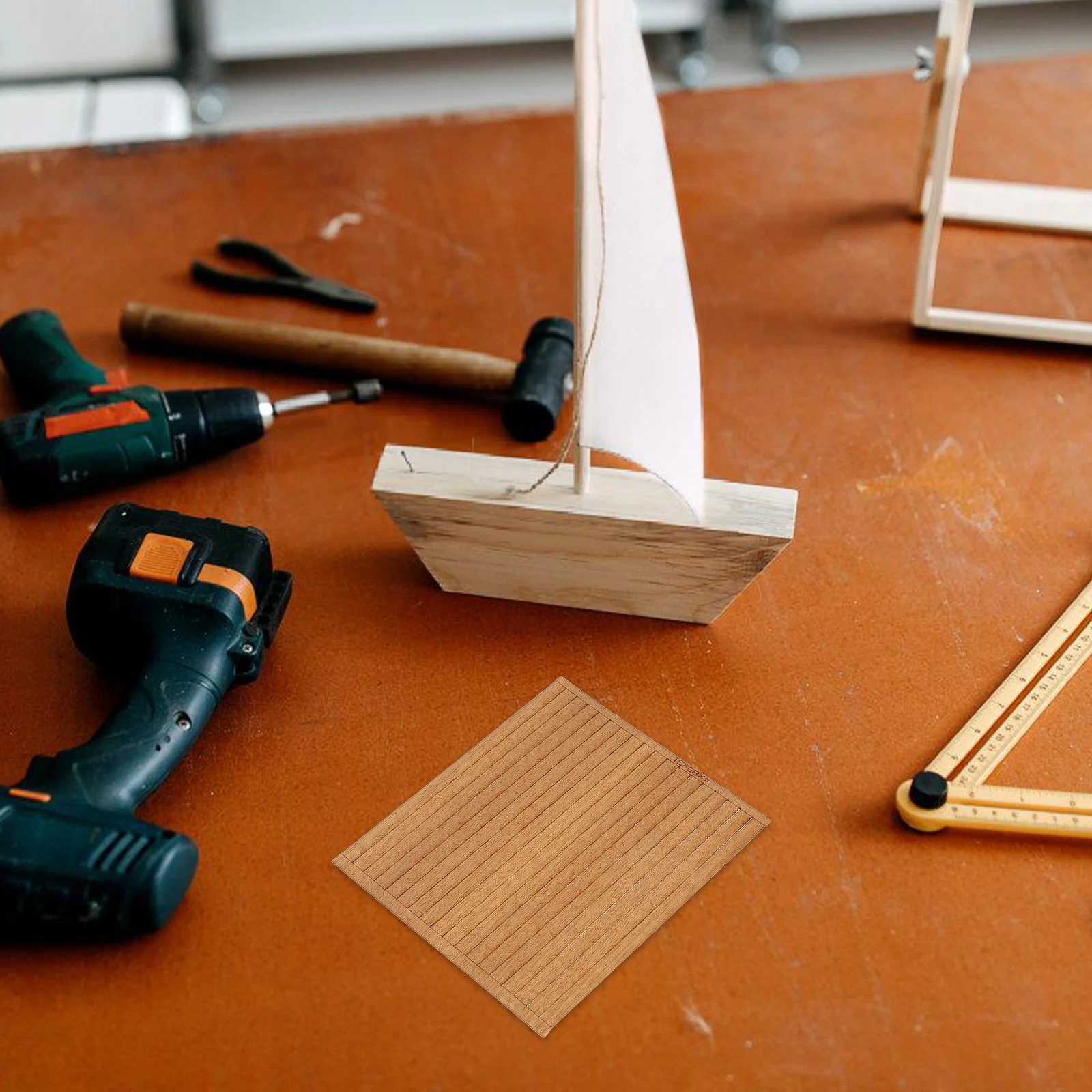 Bandes de terrasse de bateau en bois massif, 80 pièces, Mini Kit de réparation, planches en bois durables pour maison de poupée, accessoire de décoration de sol