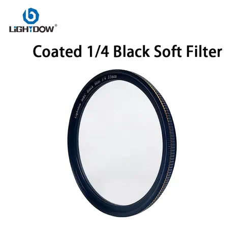 Lightdow 1/4 filtre d'objectif de Diffusion de brume noire mince MRC 49mm 52mm 55mm 58mm 62mm 67mm 72mm 77mm 82mm pour appareil photo Canon Nikon Sony