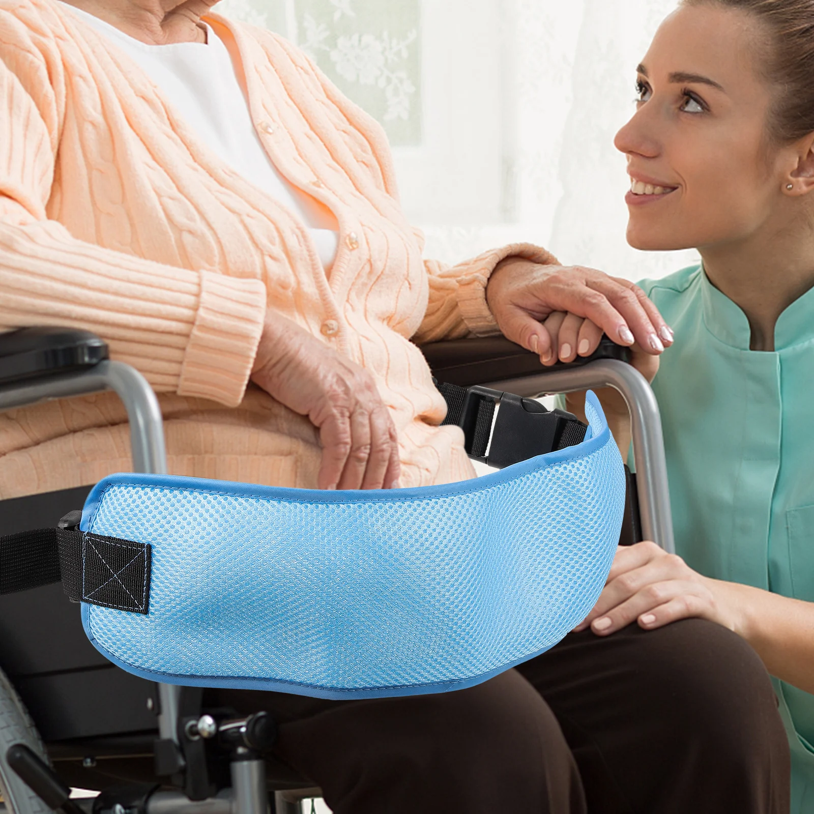 

Adjustable Wheelchair Safety Strap Elastic Breathable Band for Elderly Patients Seizure Prevention Wheelchair Fixing Accessory