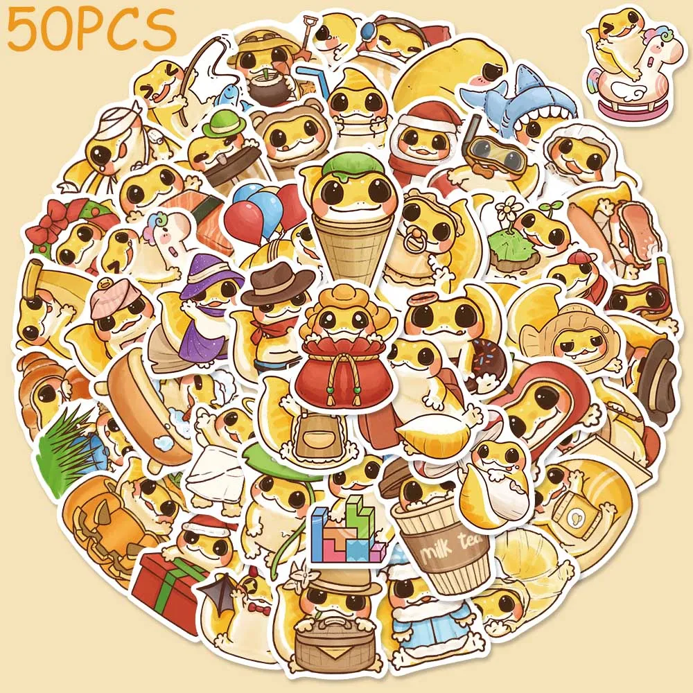 50 قطعة الكرتون لطيف الحيوانات ملصقات الشارات للهاتف سجل القصاصات الأمتعة سكيت خوذة Graffiti بها بنفسك الكتابة على الجدران ملصقات مقاومة للماء