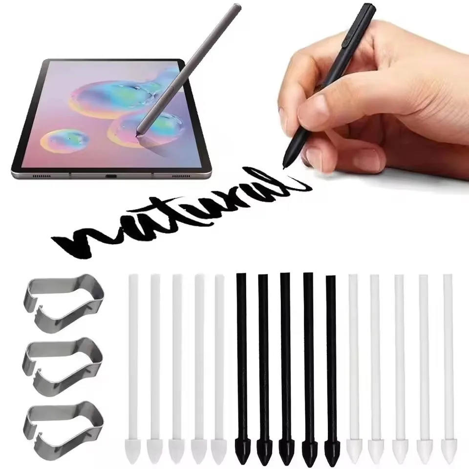 1-3set Replacement Tablet Pencil Nib for Samsung Galaxy S Pen Tab Titanium Alloy Wear Resistant Stylus Pen Tips with Tweezer Set