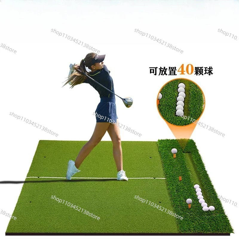 

Golf Pads with Set-up Area Outdoor Swing Practice Golf Pads