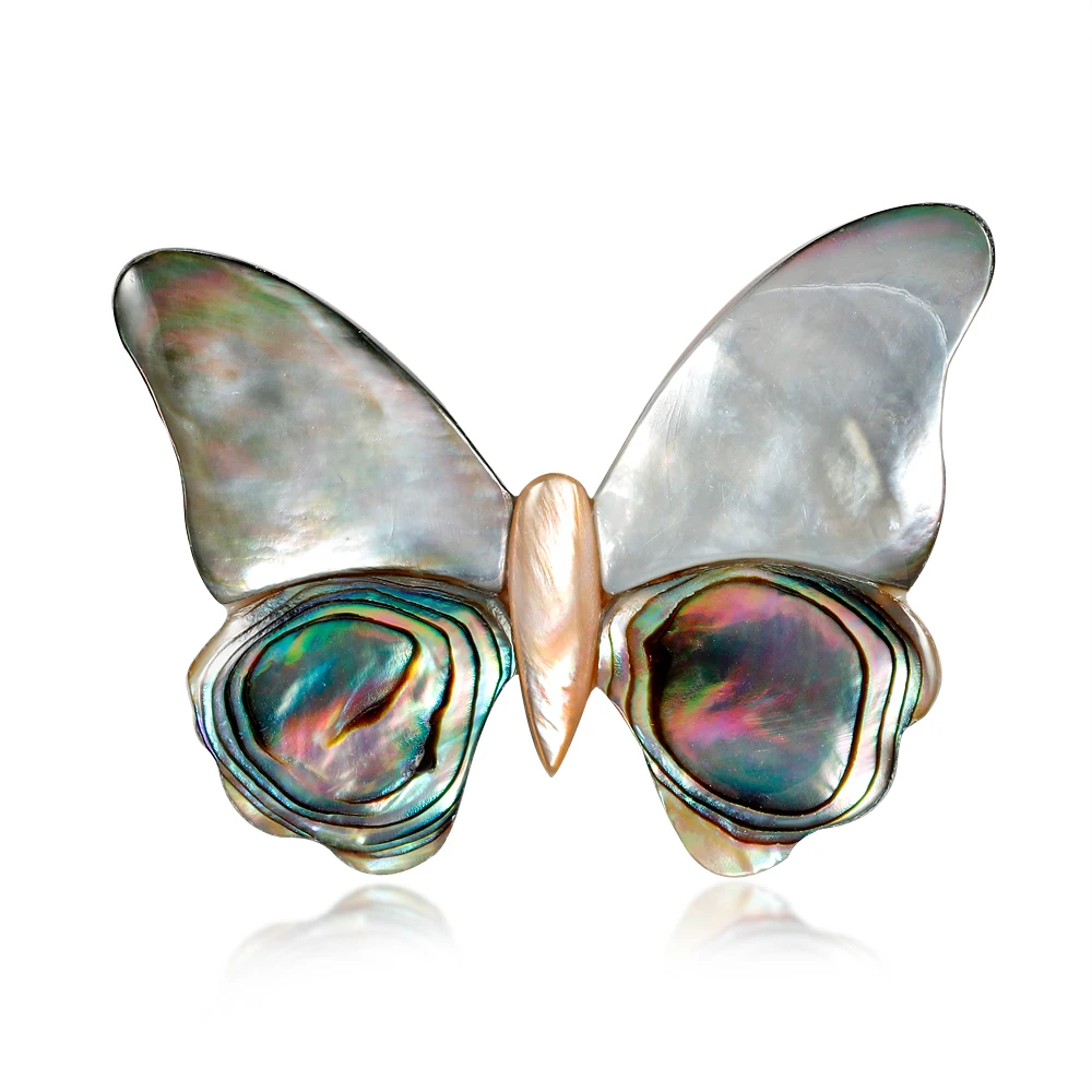 Women's Vintage Insect Butterfly Brooch Natural Shell Cute Animal Brooch High Quality Party Accessories Gift Jewelry