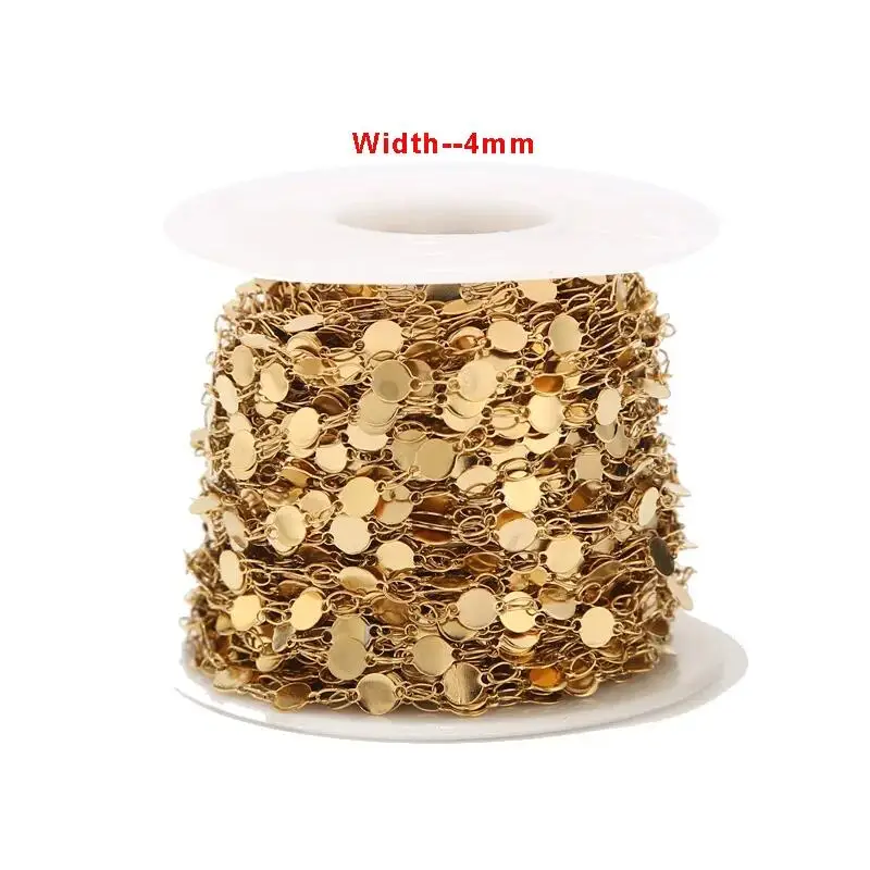 

3 метра, ширина 4 мм, трубка, цепочки ручной работы из нержавеющей стали, треугольные звенья, фурнитура для женщин, изготовление ожерелья, браслета «сделай сам»