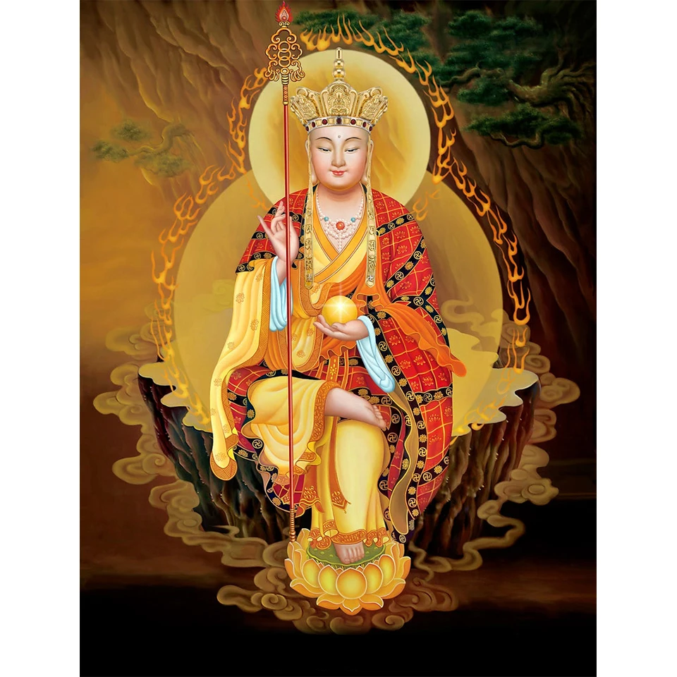 Ksitigarbha Bodhisattva full drill diy Diamond Painting Cross Stitch religion art buddha Mosaic 5D Diamond Embroidery wall decor