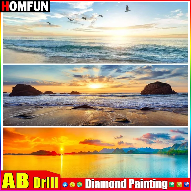 HOMFUN AB 5D DIY Full Diamond Embroidery \