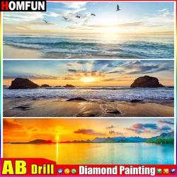 HOMFUN AB 5D DIY Full Diamond Embroidery 