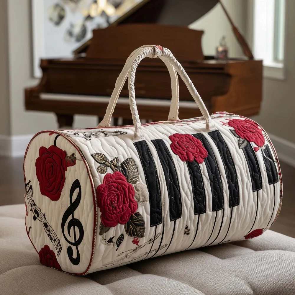 High Quality Foldable Quilted Gym Bag Large Capacity Soft Travel Bag Floral Print 3D Large Camping Bag Travel