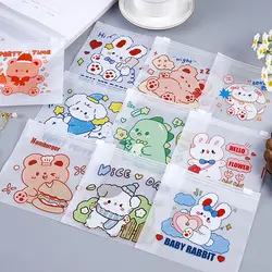 Cartoon Zipper Sealing Bag Large-Capacity Pen Bag Student Waterproof Stationery Organizer Transparent Storage Bag