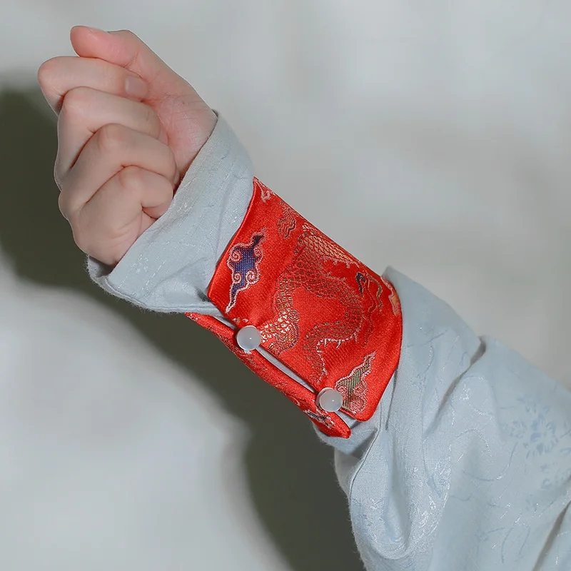 Chinese Hanfu Cuff Antique Traditional Wristband Hanfu Wrist Strap Lace Trim Vintage Hanfu Dress Cosplay Decor Accessories