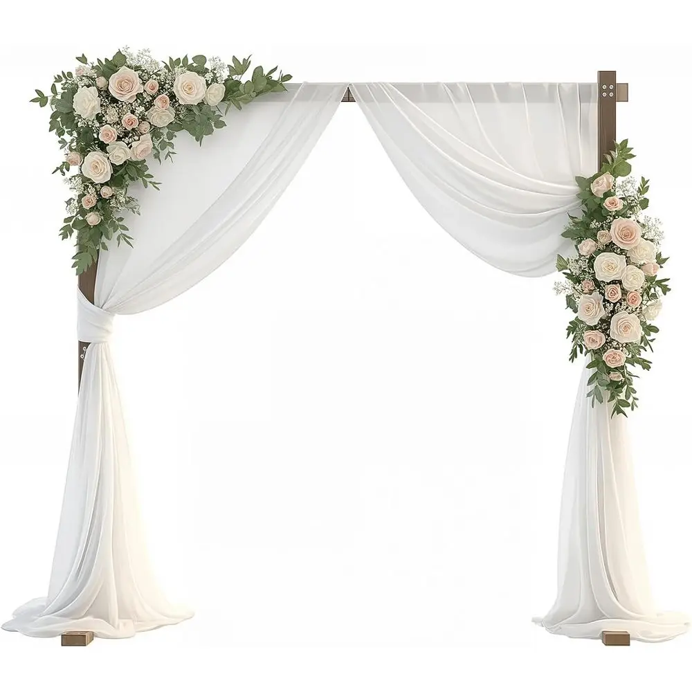 

7.2T Wooden Wedding Arch Square Wood Arches Arbor Backdrop Stand or Ceremony Indoor Outdoor Wedding Party Proposal Scene Garden