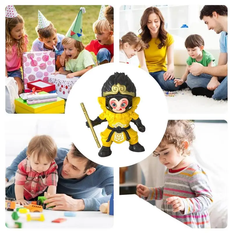 Toy Monkey Face Changing Figures Decorative Funny Monkey Ornament For Desk And Display Cabinet For Kids And Adults Decor