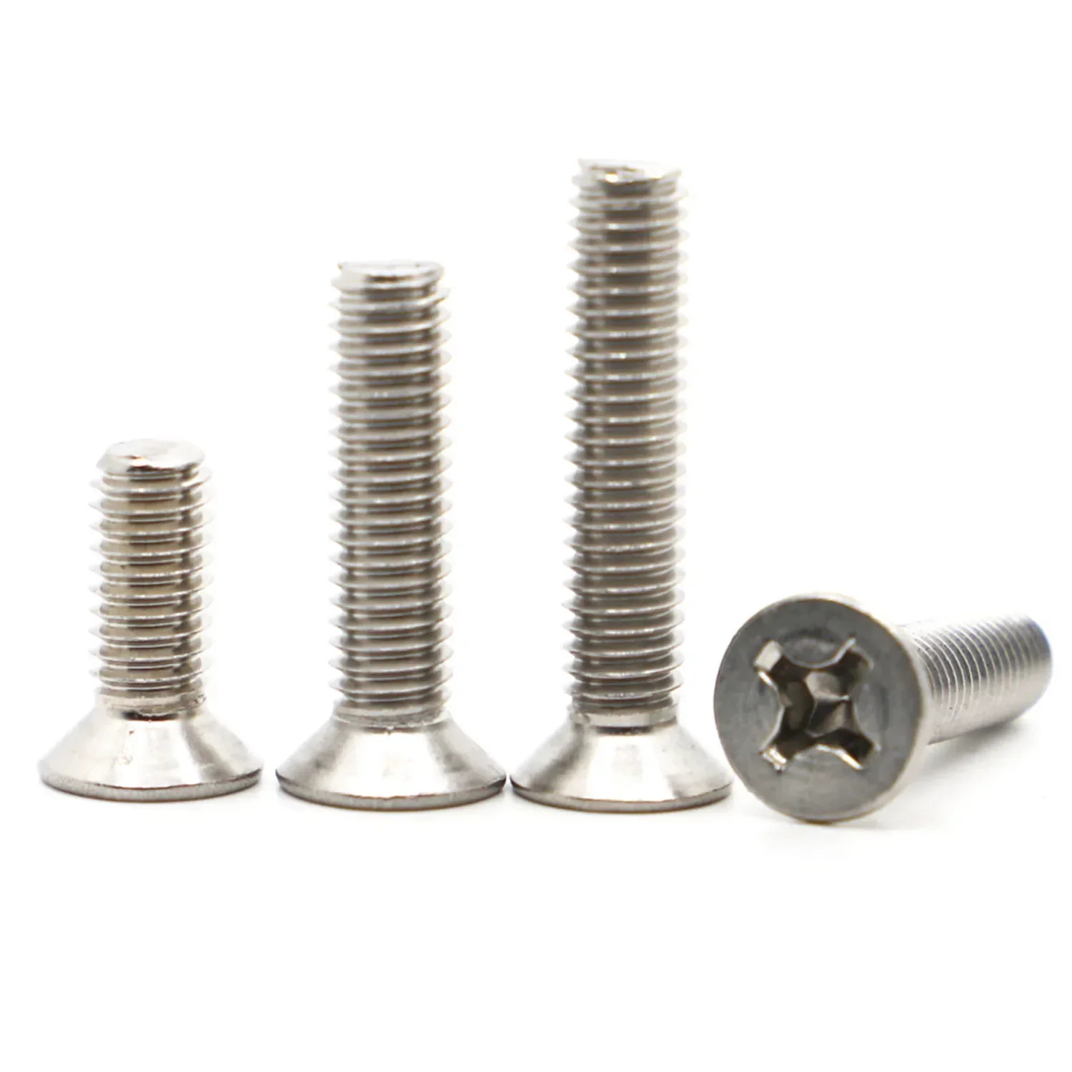 

M1 M1.2 M1.4 M1.6 M2 M2.5 M3 M3.5 M4 M5 M6 M8 A2-70 304 Stainless Steel GB819 Cross Phillips Flat Countersunk Head Screw Bolts