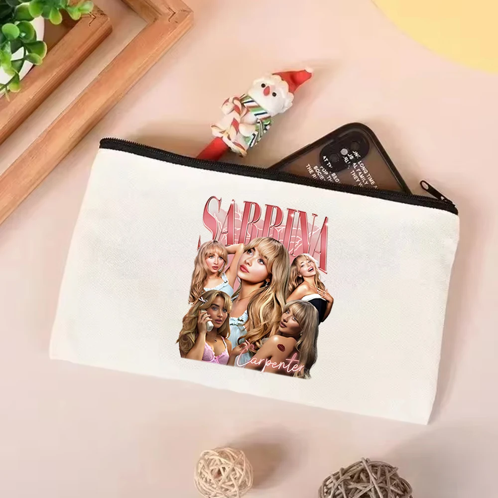 Women's Sabrina Carpenter Canvas Tote Bag Harajuku Aesthetics Print Shoulder Bag Sabrina 2024 Tour Tote bag Casual fashion bag