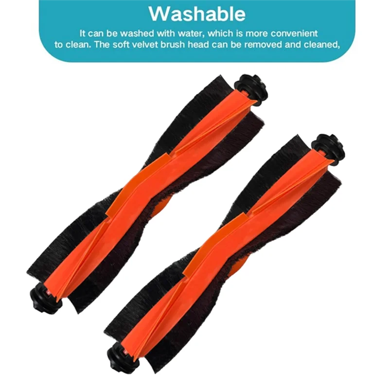 2 STUKS voor Xiaomi Dreame X20 Pro/X20 Pro Plus Robot Stofzuiger Wasbare Hoofdborstel Vervangende Onderdelen-A19G