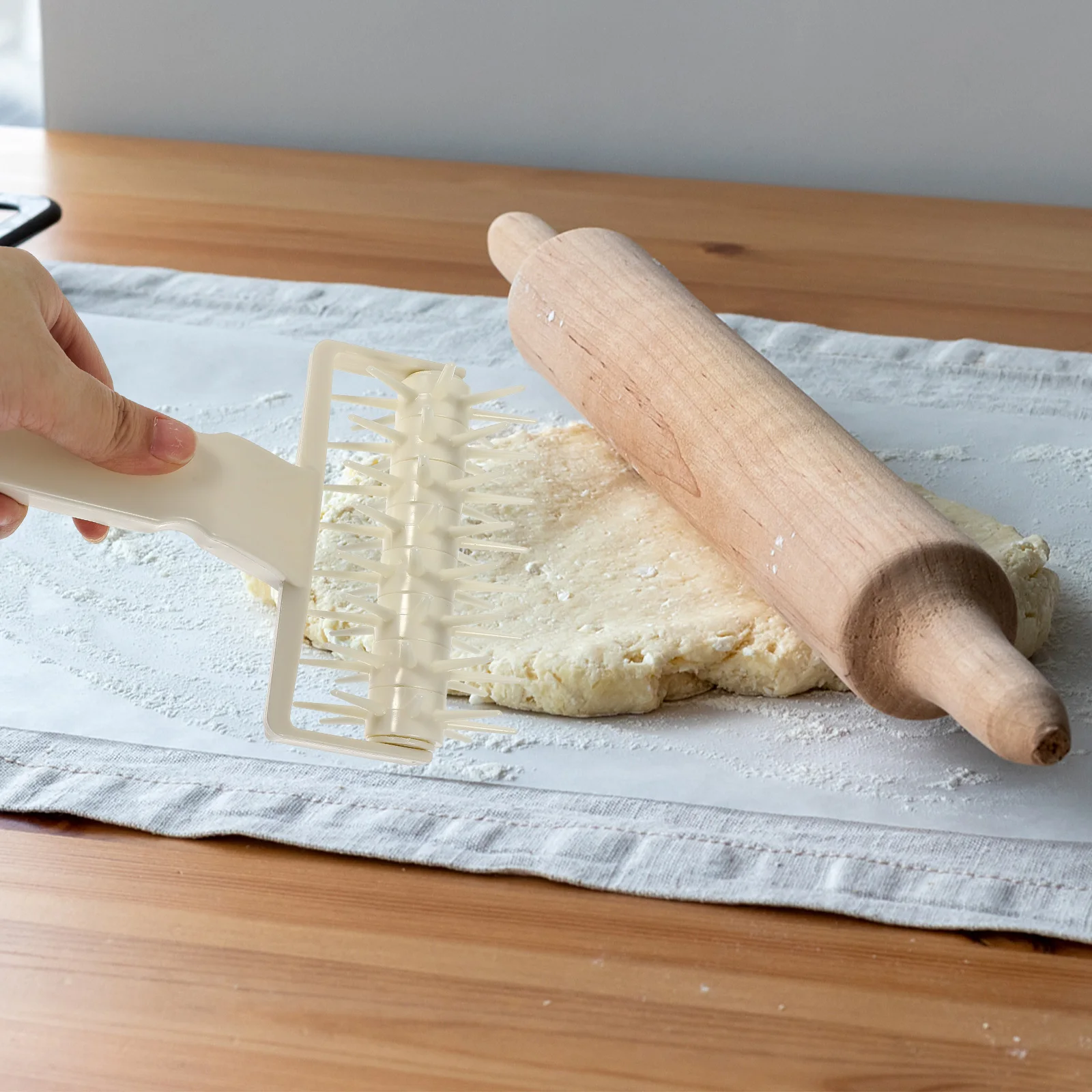 البيتزا العجين دوكر الأسطوانة سبايك المعجنات ثقب صانع الخبز أداة الغذاء الصف أداة فرد العجين ل البيتزا قشرة الكوكيز الخبز #1