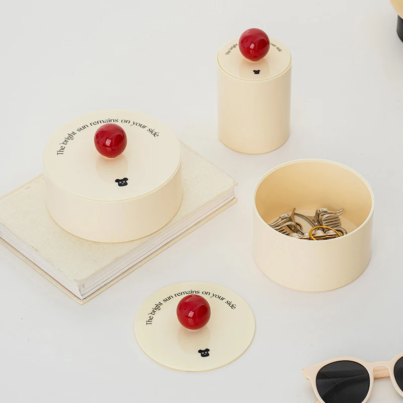 【EpeiusHome】 Nordic Cosmetic Jewelry Sundries Storage Box Finishing Jar with acrylic lid Ceramic Ball Round