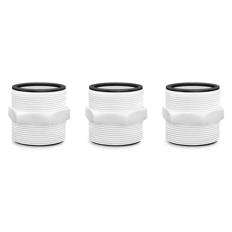 

3X Pool Hose Adapter 1.5 Inch For Intex Pool Pump Hose With Ring Gaskets Swimming Pool Hose Adapter Parts