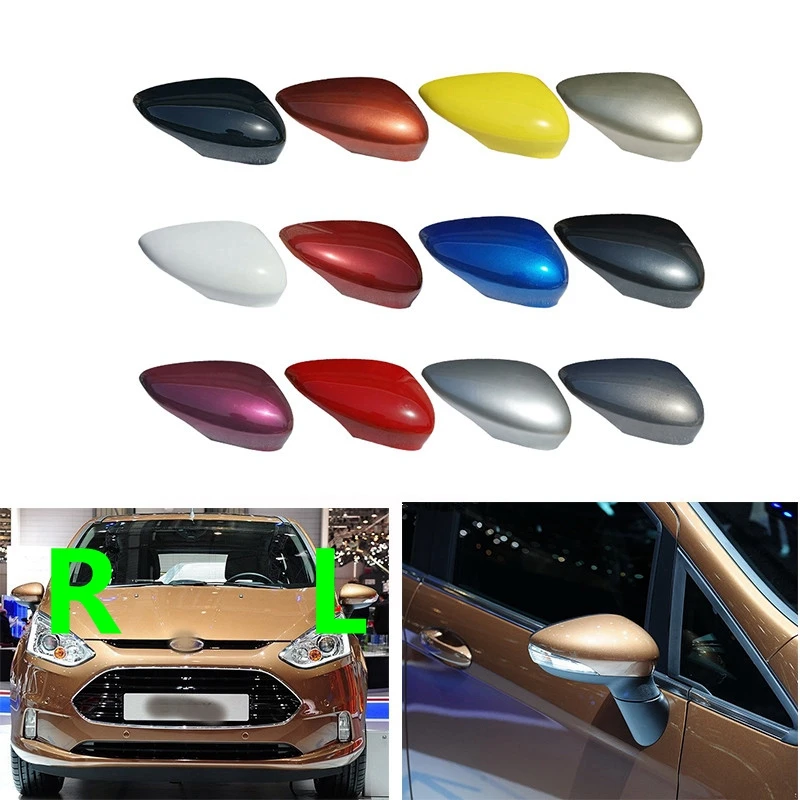 Car Accessories Painted Reverse Rearview Mirror Cover Cap For Ford Fiesta MK7 2009-2016 B-MAX 2012-2017