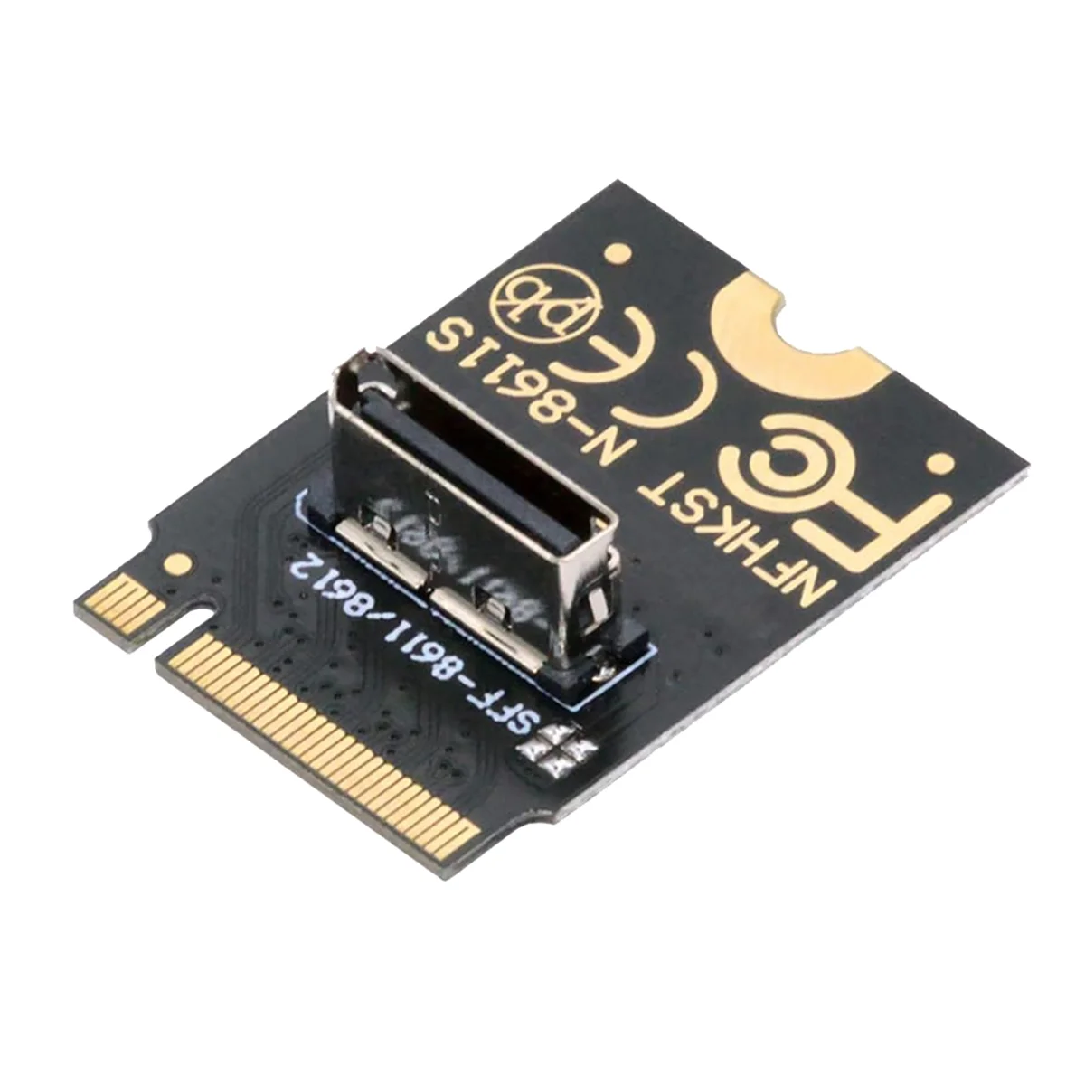 2230 NVMe M.2 ذكر إلى Oculink SFF-8612 SFF-8611 PCI-E4.0 67 دبوس أنثى محول المضيف العمودي لـ NVME U.2 SSD EGPU HY