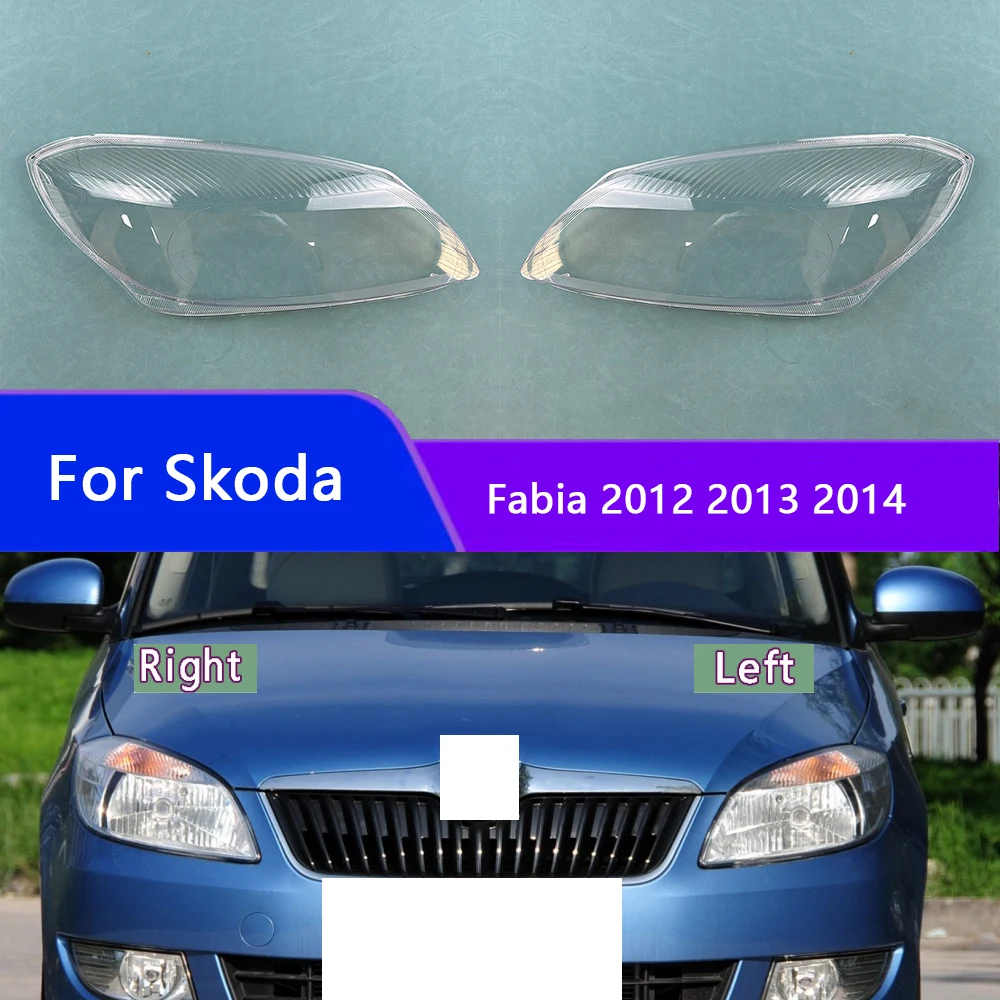 

Для Skoda Fabia 2012 2013 2014, прозрачный абажур, абажур, передняя фара, чехол для фары, линза из плексигласа