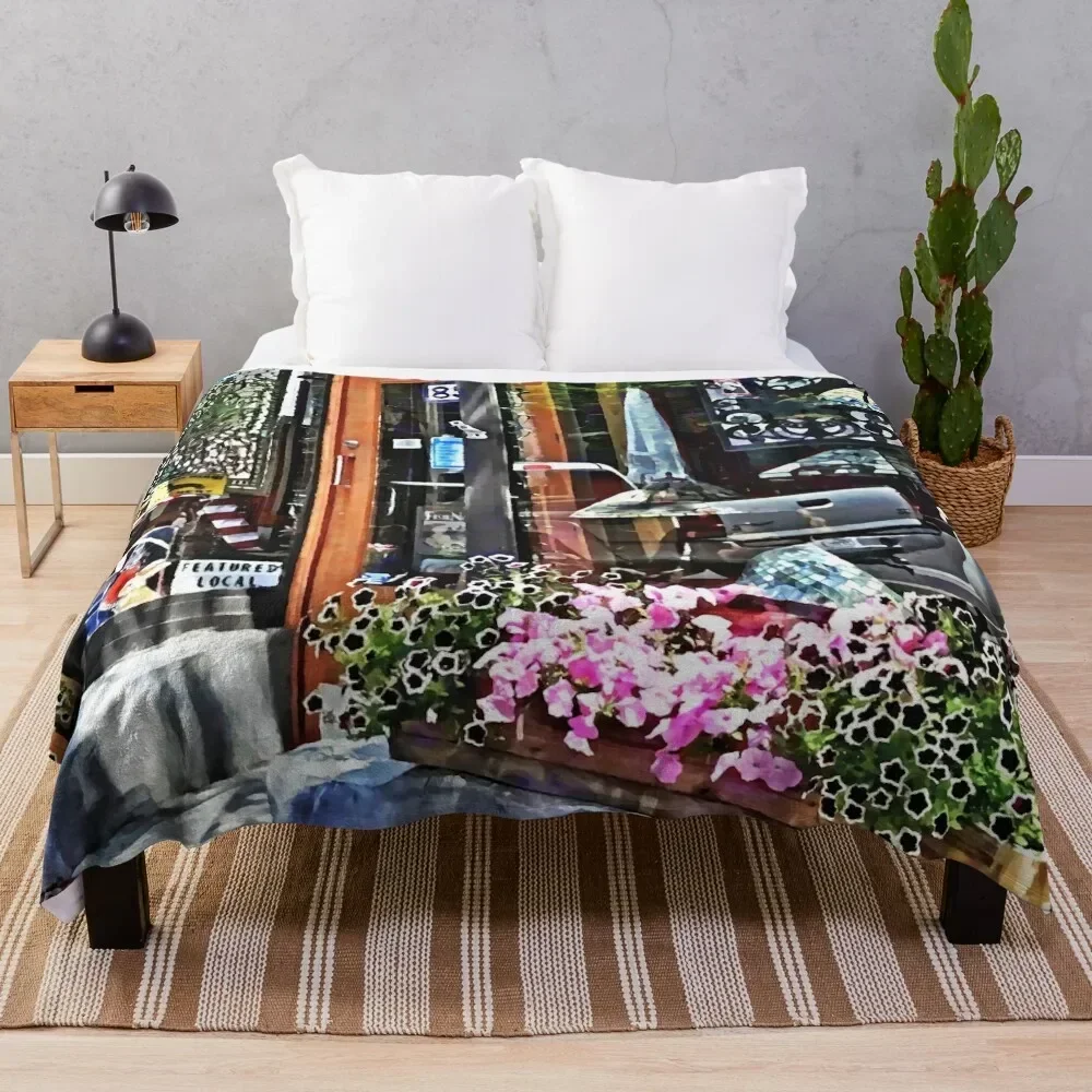 Corning NY - Negozio di vetro colorato Coperta da tiro Divano gigante Coperte Retros in tessuto di flanella extra large