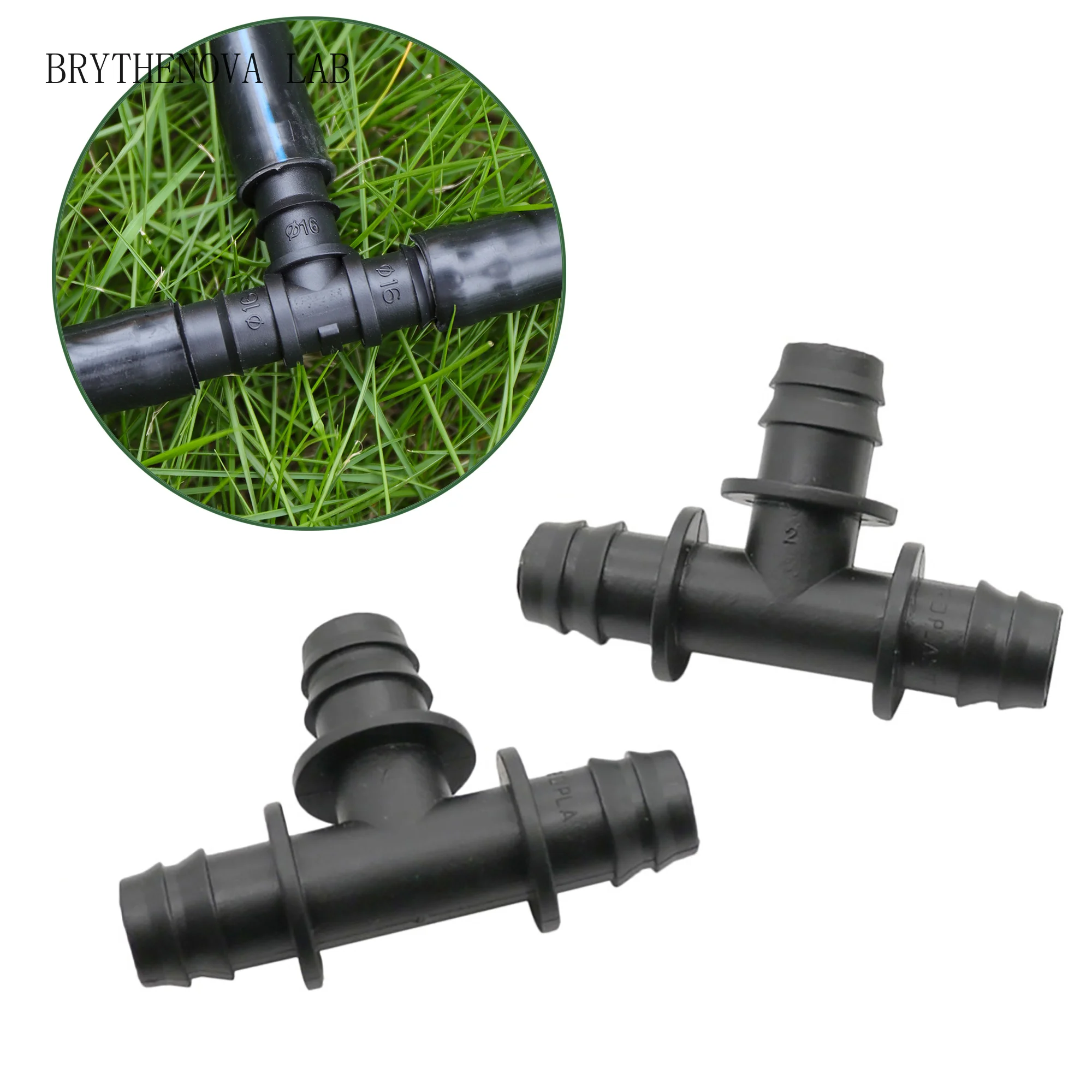 100Pcs 16mm Pipe Barb Tee Connector ID 13mm Hose 1/2