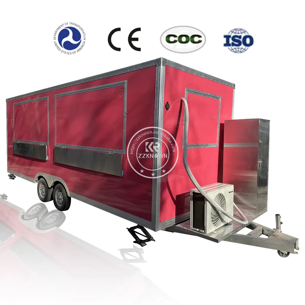 

Custom Concession Food Trailer Fully Equipped Mobile Kitchen Coffee Ice Cream Cart BBQ Pizza Ice Cream Truck Catering Trailer