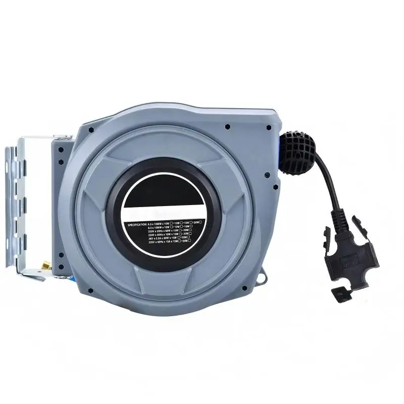 Electric Drum Reel 12-20m Automatic Telescopic Copper Core Wire Suspension National Standard Cable Winding Device for Drummers