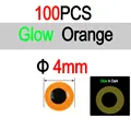 4mm 100pcs Orange