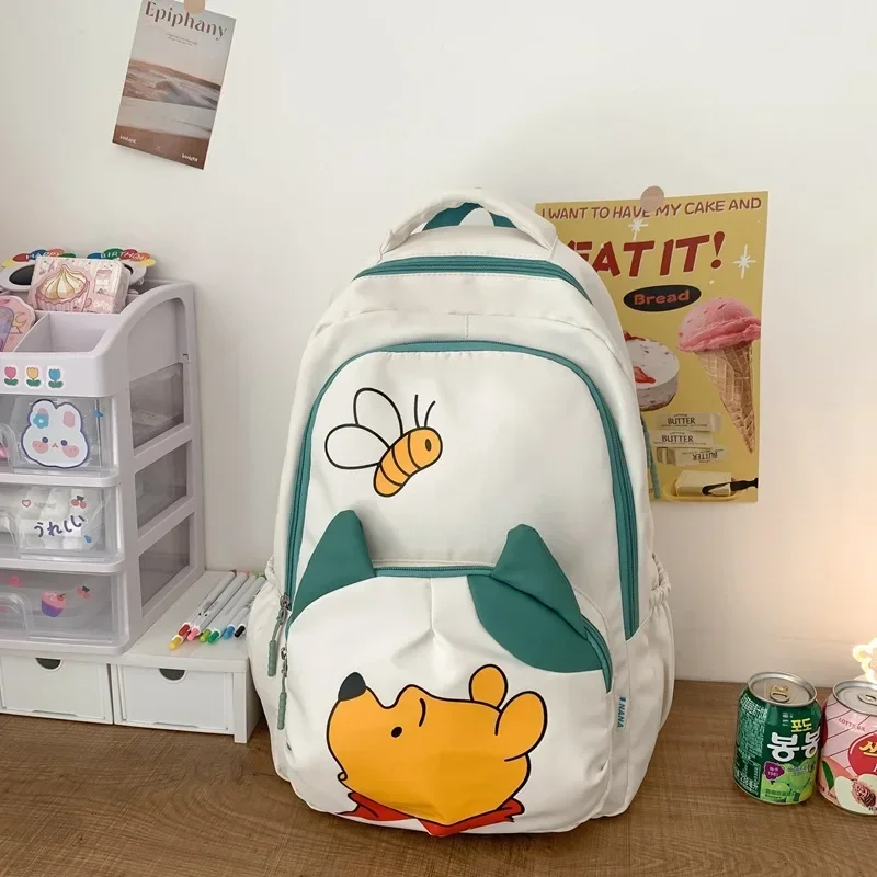 กระเป๋าเป้สะพายหลังผู้หญิงแฟชั่นการ์ตูนคุณภาพสูงกระเป๋าเป้สะพายหลังมัลติฟังก์ชั่นขนาดใหญ่ความจุกระเป๋าเก็บคอมพิวเตอร์แบบพกพา