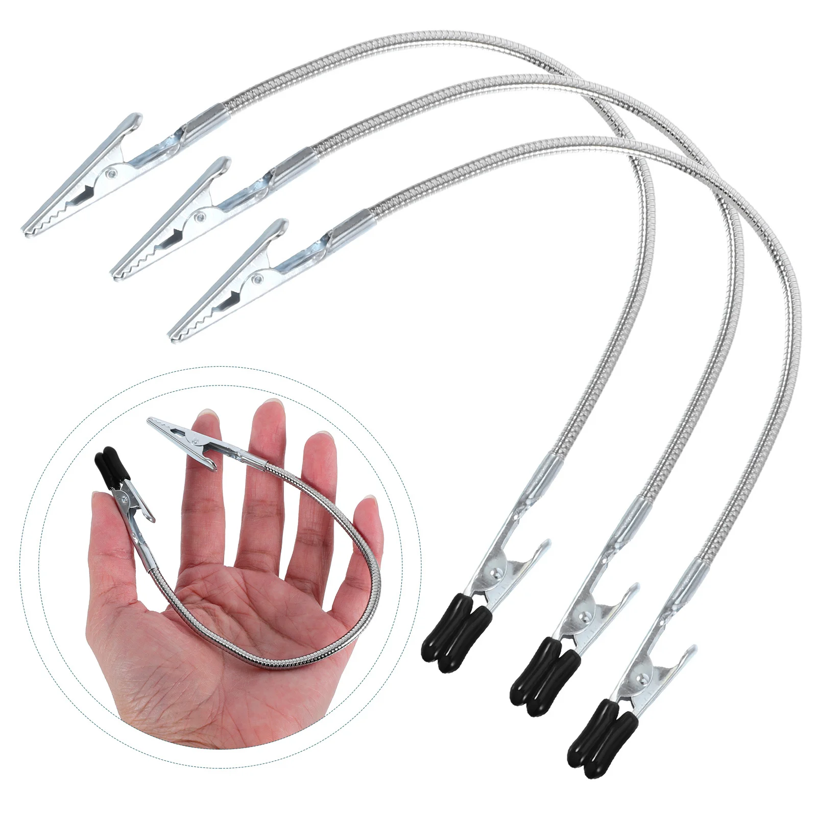 

3Pcs Soldering Helping Wire Clamps Double-Ended Anti-Slip Flexible Wire Holders for DIY Electronics Repair Precision Soldering