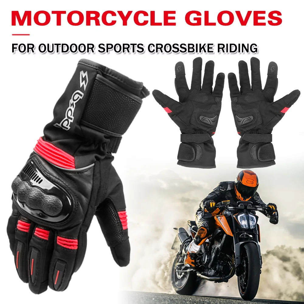 

Motorcycle Gloves Winter Thermal Glove Windproof Warm Riding Racing Snow Sports Motocross Gloves Touch Screen For Men Women