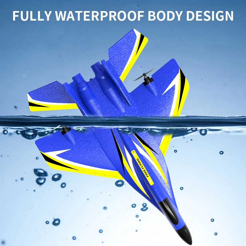 DWi RC طائرة رغوية 2.4G راديو التحكم طائرة شراعية التحكم عن بعد مقاتلة إضاءة باردة طائرة شراعية طائرة رغوة الصبي لعبة gif